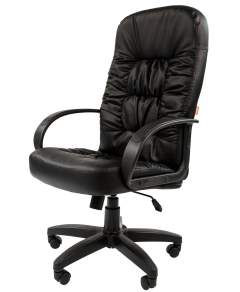 Офисное кресло CHAIRMAN 416 ЭКО, экокожа,  черный матовый