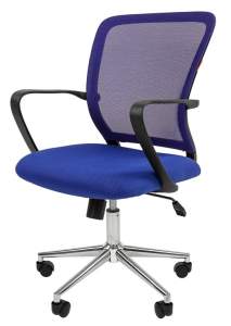 Офисное кресло CHAIRMAN 698 хром, ткань TW/сетчатый акрил, синий
