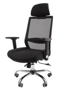 Офисное кресло CHAIRMAN 555 LUX, ткань стандарт, черный