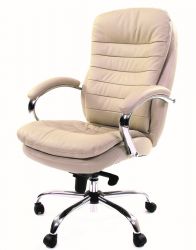 Офисное кресло CHAIRMAN 795, натуральная кожа,  белый