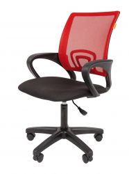 Офисное кресло CHAIRMAN 696 LT, ткань стандарт/сетчатый акрил,  красный