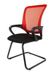 Офисное кресло CHAIRMAN 969 V, ткань TW/сетчатый акрил,  черный/красный