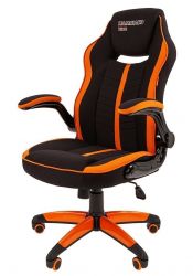 Геймерское кресло CHAIRMAN GAME 19, ткань, черный/оранжевый