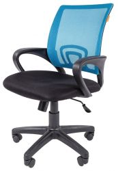 Офисное кресло CHAIRMAN 696, ткань TW/сетчатый акрил,  голубой