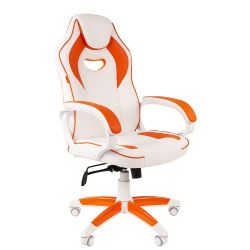 Кресло CHAIRMAN Game 16 white оранжевое