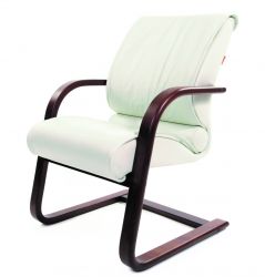 Офисное кресло CHAIRMAN 445 WD, натуральная кожа,  белый