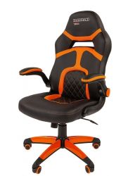 Геймерское кресло CHAIRMAN GAME 18, экокожа/ткань TW, черный/оранжевый NEW