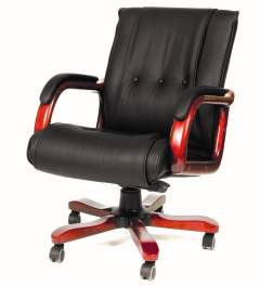 Офисное кресло CHAIRMAN  653 M, натуральная кожа,  черный