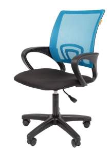 Офисное кресло CHAIRMAN 696 LT, ткань стандарт/сетчатый акрил,  голубой